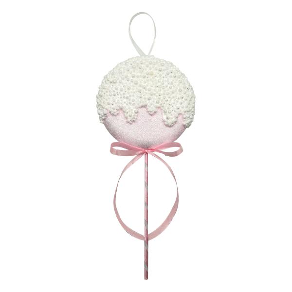 Christmas Pink & White Candy Lollipop Tree Ornament Decoration - 35cm