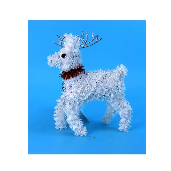 Christmas 3D Tinsel Deer Table Decoration - 17cm