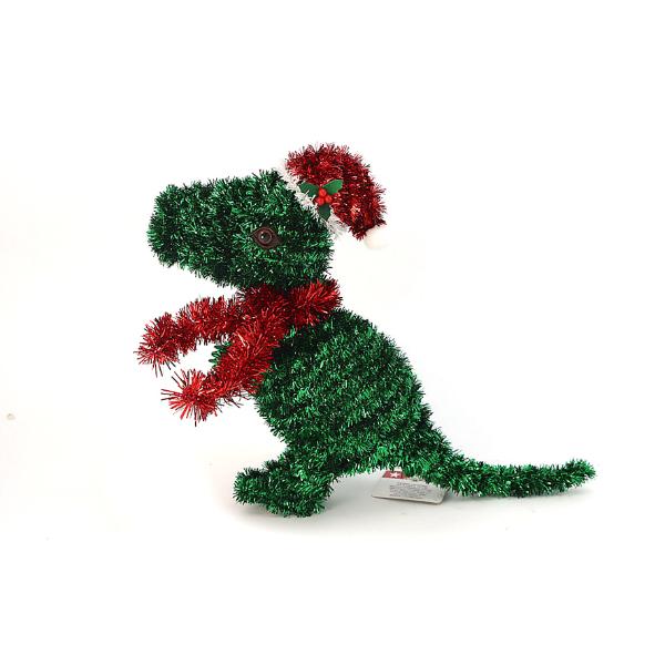 Christmas 3D Tinsel Dinosaur Table Decoration - 26cm