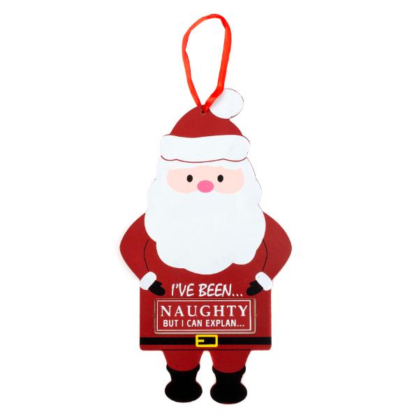 Christmas Naughty / Nice Hanging Sign Decoration - 13cm x 20cm