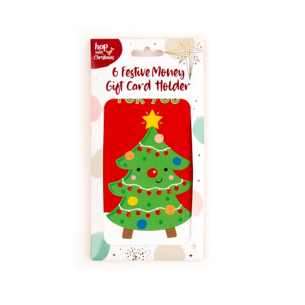 6 Pack Christmas Money Gift Card Holder