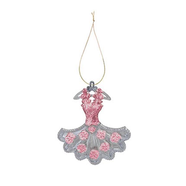 Christmas Rose Gold Ballerina Dress Ornament Decoration