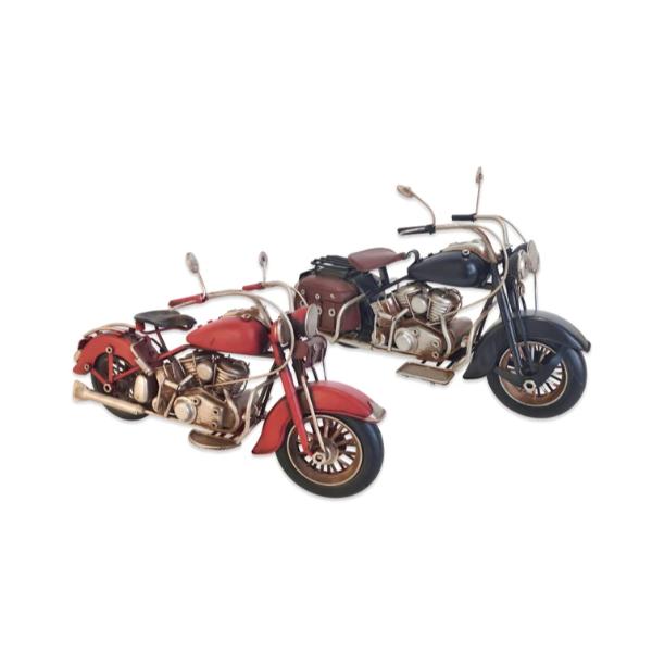 Metal Vintage Motorcycle - 27cm x 16cm