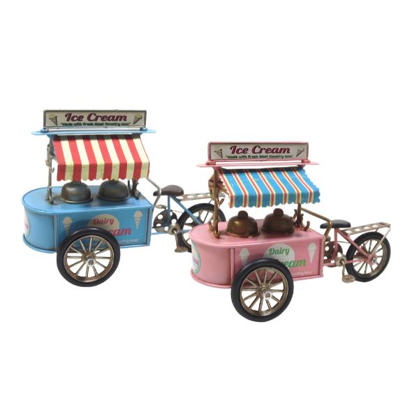 Metal Ice Cream Cart - 19.5cm x 8.5cm x 13.5cm