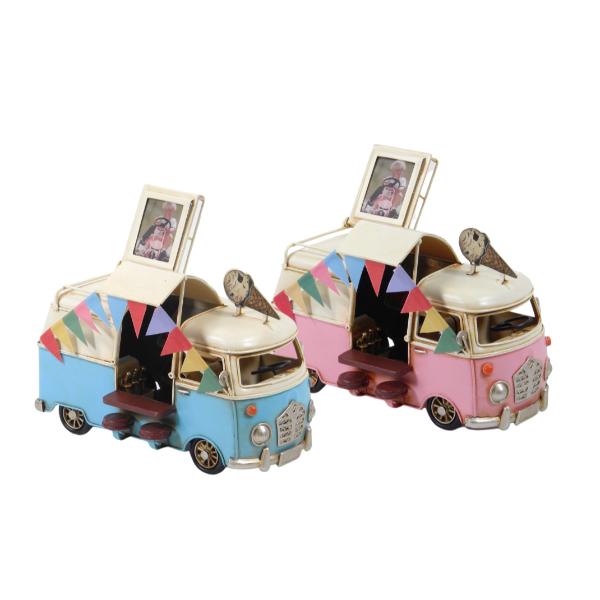 Metal Van With Photo Frame - 20cm x 11cm x 13cm