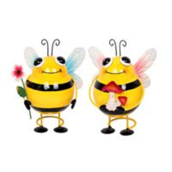 Metal Bee Standing Decor 21cm - Assorted