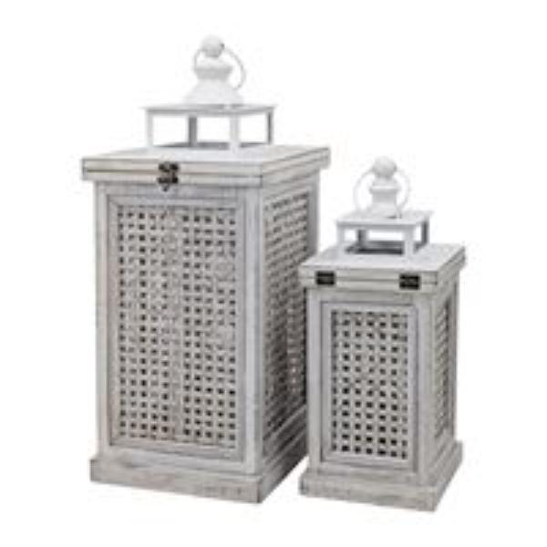 Wooden Coastal Lantern - 57x24cm