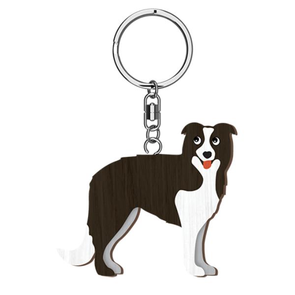 I Love My Border Collie Key Ring