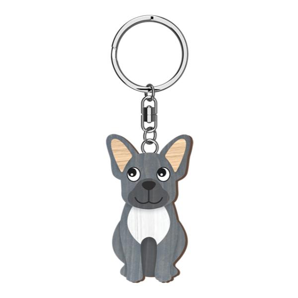 I Love My French Bulldog Key Ring