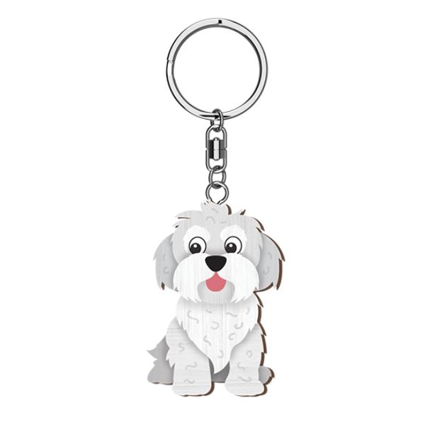 I Love My Maltese Keyring