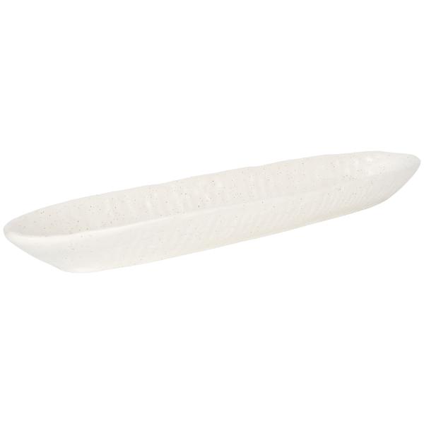 Speckled White Long Serving Dish - 46cm