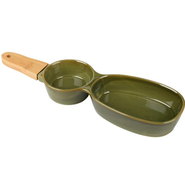 Olive Sectioned Serving Dish - 35cm