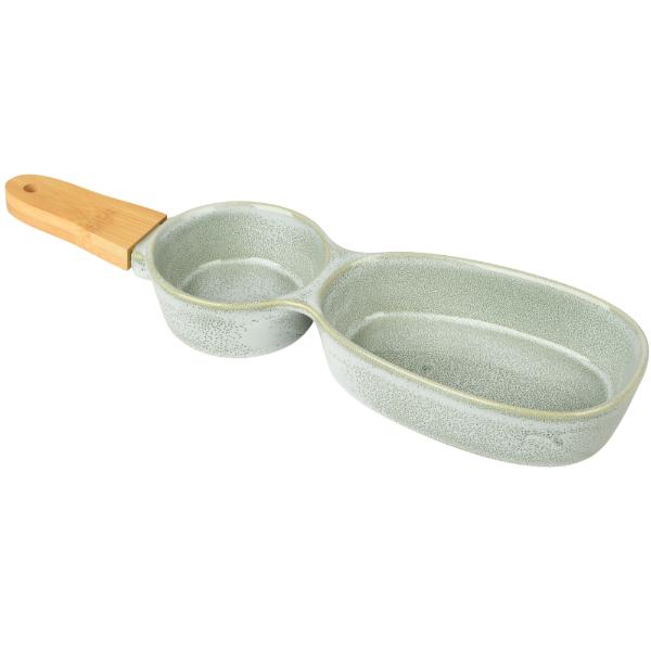 Green Sectioned Serving Dish - 35cm