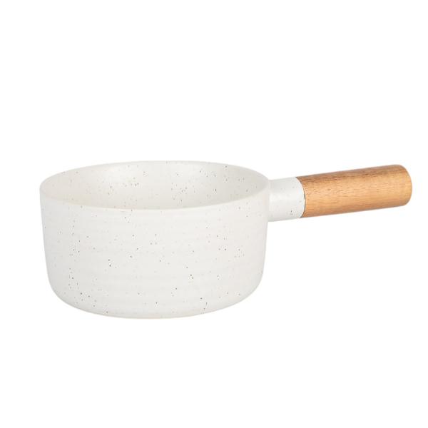 Matte White Handled Bowl - 28cm