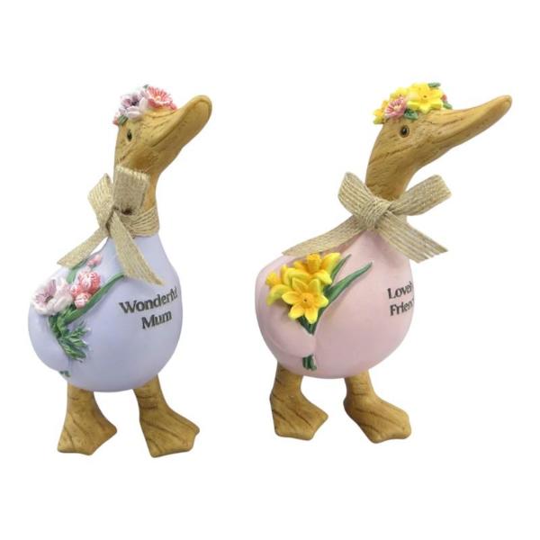 Assorted Duck With Floral Design - 15.5cm