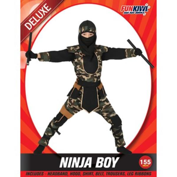 Deluxe Ninja Boy Costume - 155cm