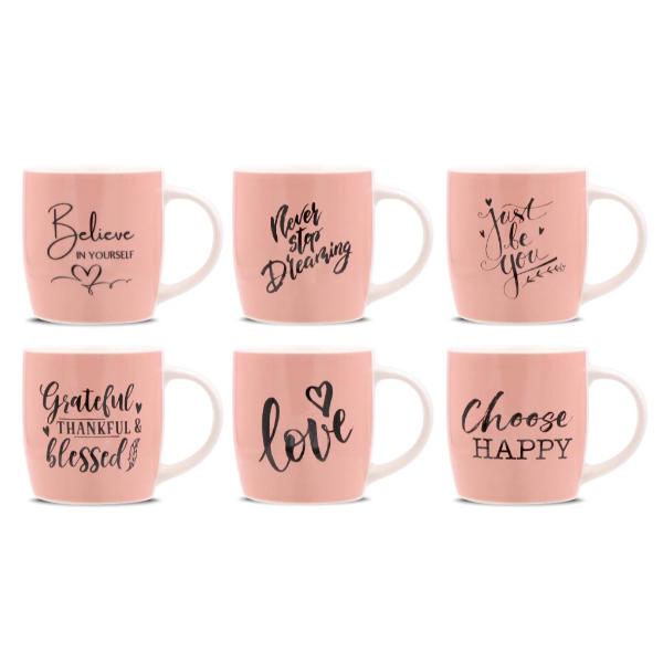 Pink Sayings Inspired New Bone Coffee Mug - 300ml