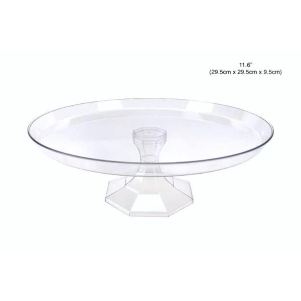 Small Clear Acrylic Cake / Desert Stand - 29.5cm x 29.5cm x 9.5cm