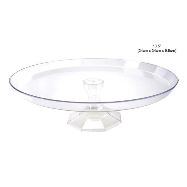 Small Clear Acrylic Cake / Desert Stand - 34cm x 34cm x 9.8cm