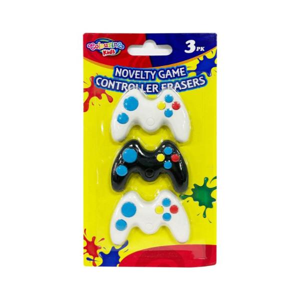 3 Pack Novelty Game Controller Erasers