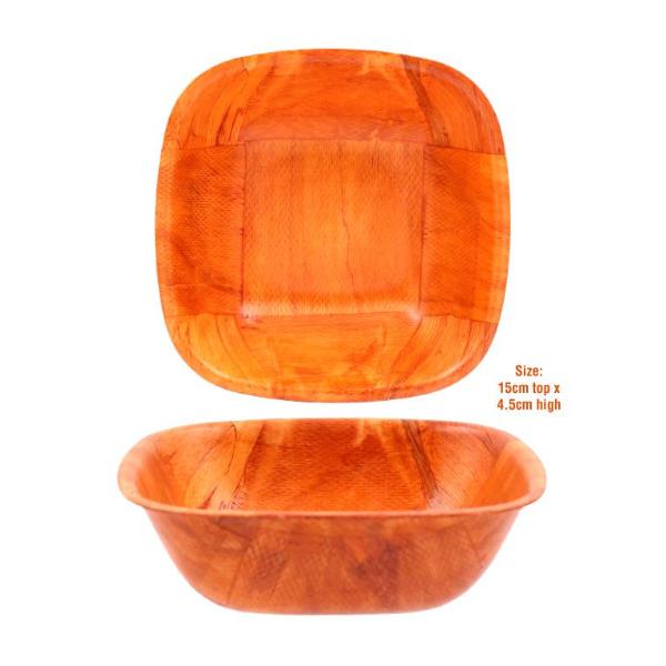 Square Series Wooden Serving Bowl - 15cm