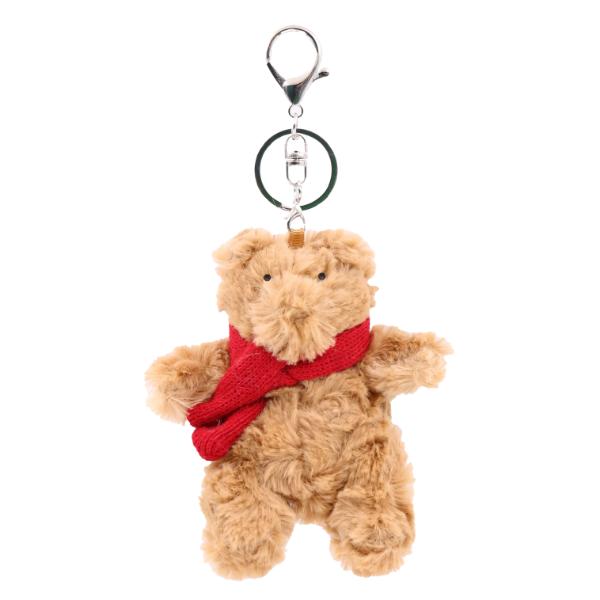 Scarf Bear Meow Plush Keyring