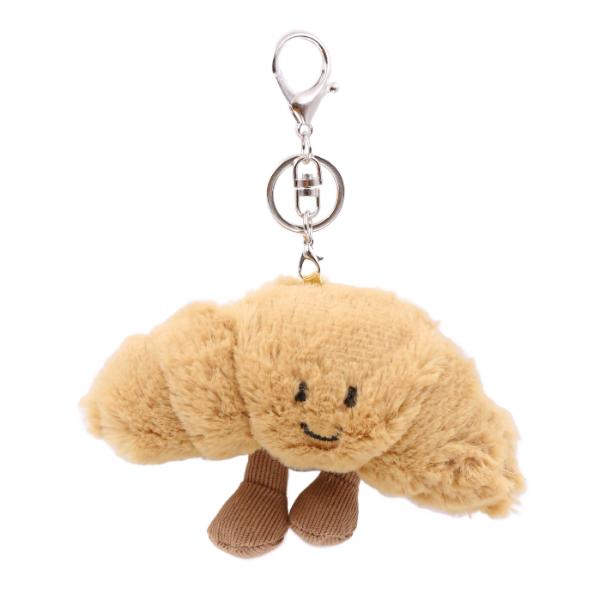 Croissant Meow Plush Keyring