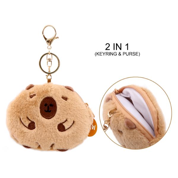 Cappy The Capibara Meow Plush Keyring