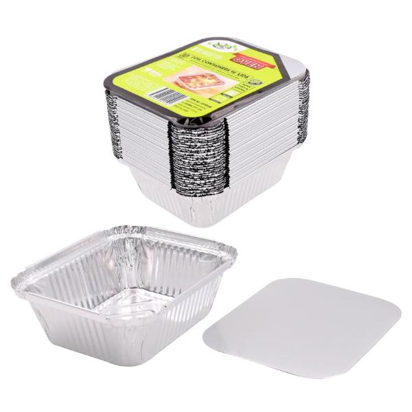 30 Pack Foil Containers With Lids
