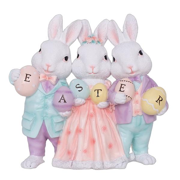 3 Poly Bunnies - 27.5cm x 12.5cm x 26.8cm