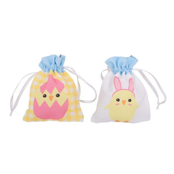 Assorted Canvas Easter Gift Bag - 12cm x 15cm