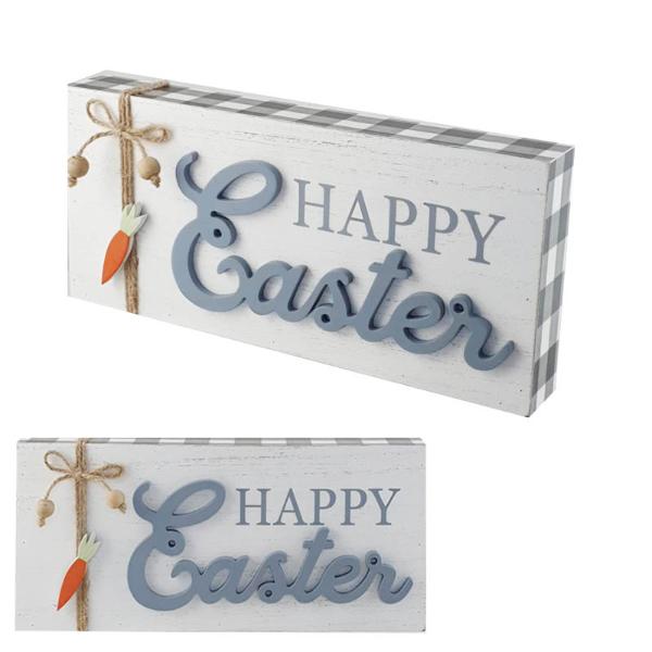 Happy Easter MDF Table Top - 28cm x 12.7cm