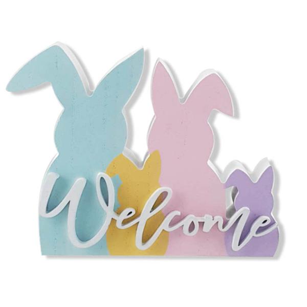 Easter Welcome MDF Table Top - 20cm x 16cm