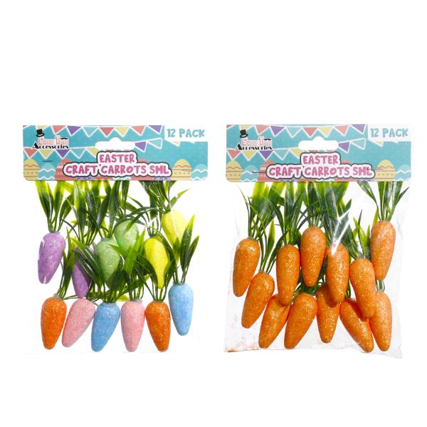 12 Pack Easter Carrots - 5cm