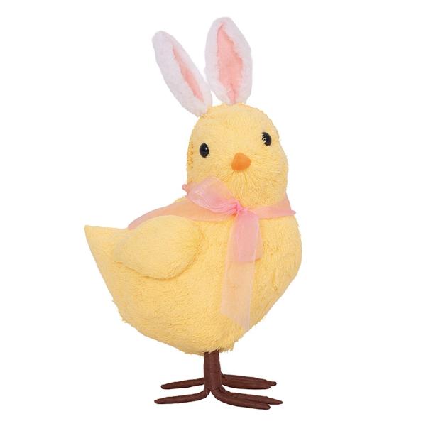 Yellow Duck With Bunny Ears - 15cm x 20cm x 32cm
