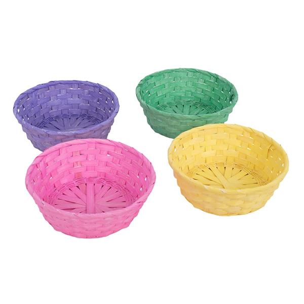 Assorted Round Easter Baskets - 20cm x 7cm