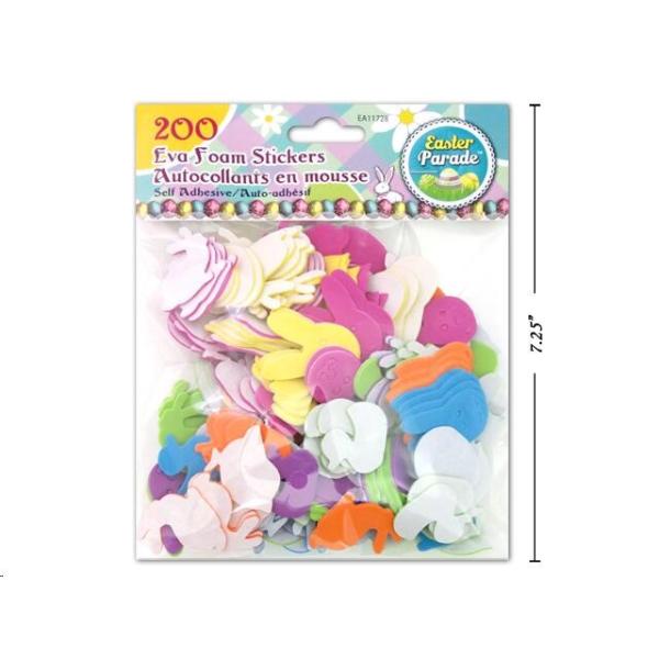 200 Pack Easter Self Adhesive Eva Foam Stickers