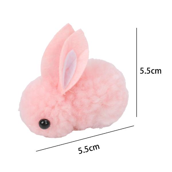 4 Pack Easter Fur Bunnies - 5cm x 5cm