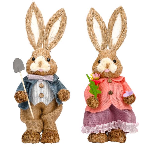Easter Boy Or Girl Rabbit Straw - 35cm