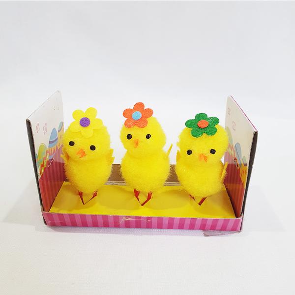 3 Pack Easter Chick Chenille - 5cm