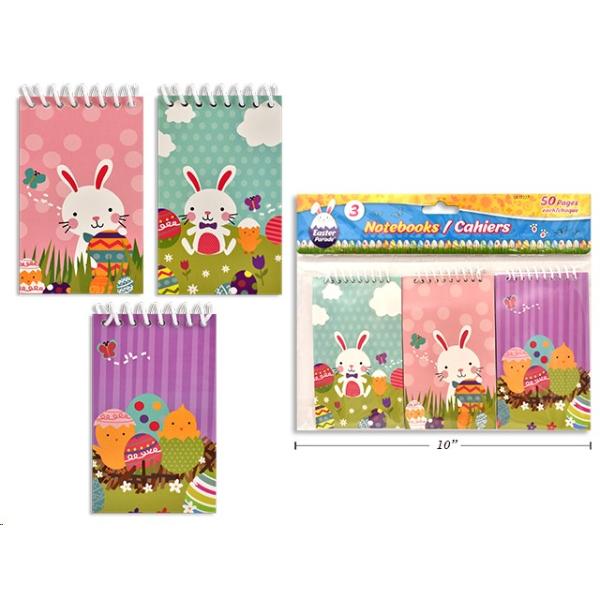 3 Pack Easter Notebook - 8.89cm x 12.7cm