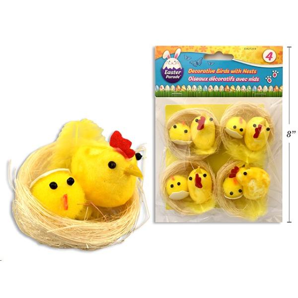 6 Pack Easter Chenille Chicks - 3cm