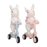 Load image into Gallery viewer, 2A POLYRESIN BUNNY ON SCOOTER 10.3X5X16CM
