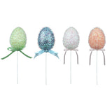 Load image into Gallery viewer, 4A 3PK 7CM EGG W/15CM PICK APRICOT, BLUE, MINT, WHITE
