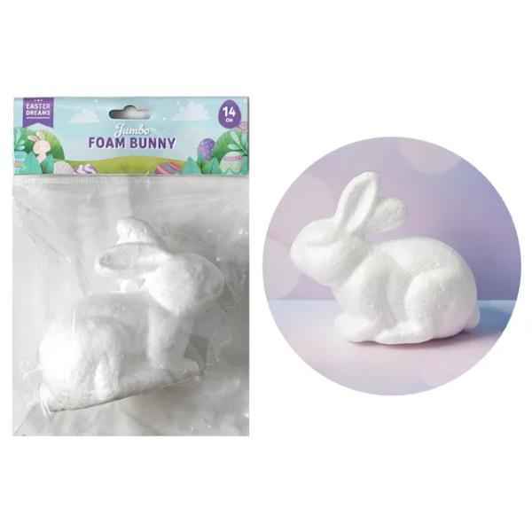 Easter Jumbo White Diy Foam Bunny - 14cm