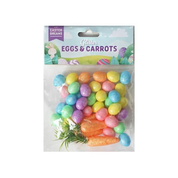 Easter Glitter Eggs & Carrots