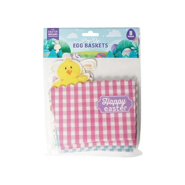 8 Pack Easter Pop Up Treat Bags - 14.3cm x 14.3cm