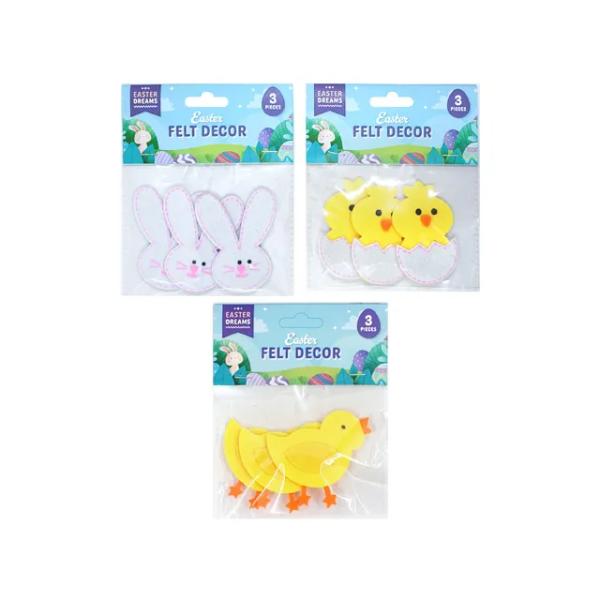 3 Pack Easter Felt Craft