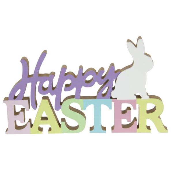 Multi Colour Happy Easter Plaque - 30cm