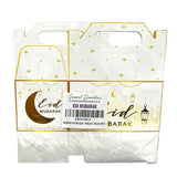 Load image into Gallery viewer, 6 Pack White &amp; Gold Eid Treat Box - 16cm x 9cm x 14cm
